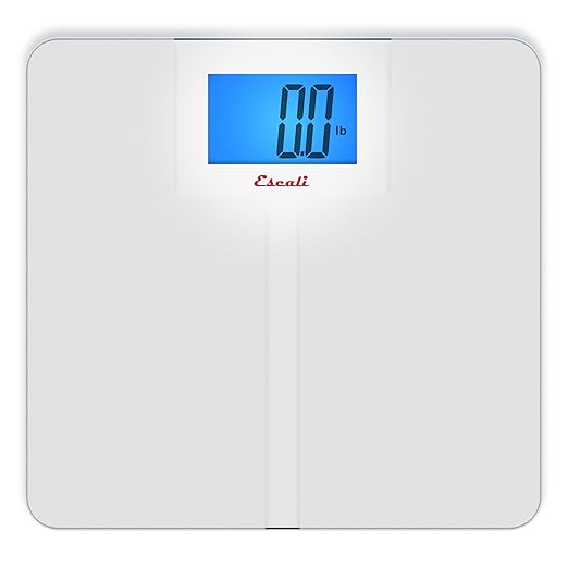 Escali High Capacity Anti-Slip Digital Bathroom Scale for Body Weight with Extra-High 562-lb Capacity Batteries Included