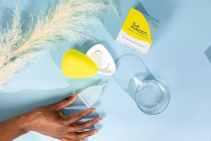 Best Periodt Menstrual Cup - High Capacity Soft Period Cup for Heavy Flow - 12 Hour Leak Free - Comfy &amp Easy to Use - Comes with Yellow Menstrual Cup Case - USA Made (Size 2)