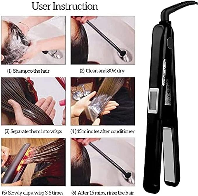 Ultrasonic Infrared Perm-Professional Cold Perm Hair Care-Repair Damaged Hair-Hair Care-White. Hair Straightners Hair Straightening Hair StraightenersBlackCollector88