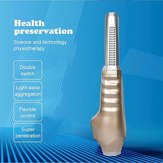 Terahertz Physiotherapy Device Terahertz Blower Device 2 Gear Temp Adjustable Dredge The Meridians Helps The Body Repair Itself and Relieves Body Pain for Home Salon Spa Club. Gold