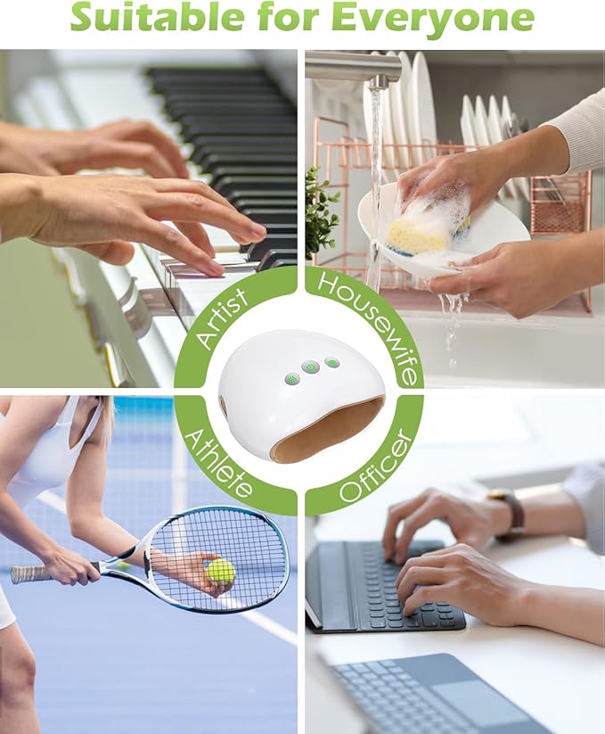 KeeKit Electric Hand Massager Cordless Massager Tool with Heat &amp Compression 3 Intensity Levels Rechargeable Hand Pain Relief for Arthritis Carpal Tunnel Muscle Relaxation for Women &amp Me