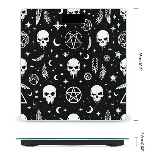 Automatic Switch Digital Bathroom Weighing Scale Smart Scale for Body Weight Goth Raven Crow Skull Moon Star Gothic Witch Magic Spirit Board