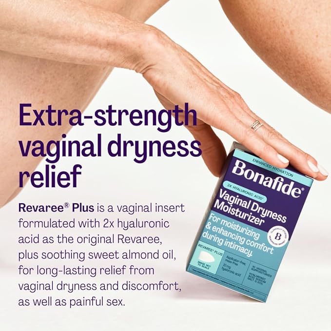 Bonafide Extra Strength Vaginal Moisturizer Revaree Plus – 10 mg Hyaluronic Acid – Hormone-Free – For Vaginal Dryness Associated with Painful Sex &amp Sensitive Tissue – 2-Month Supply