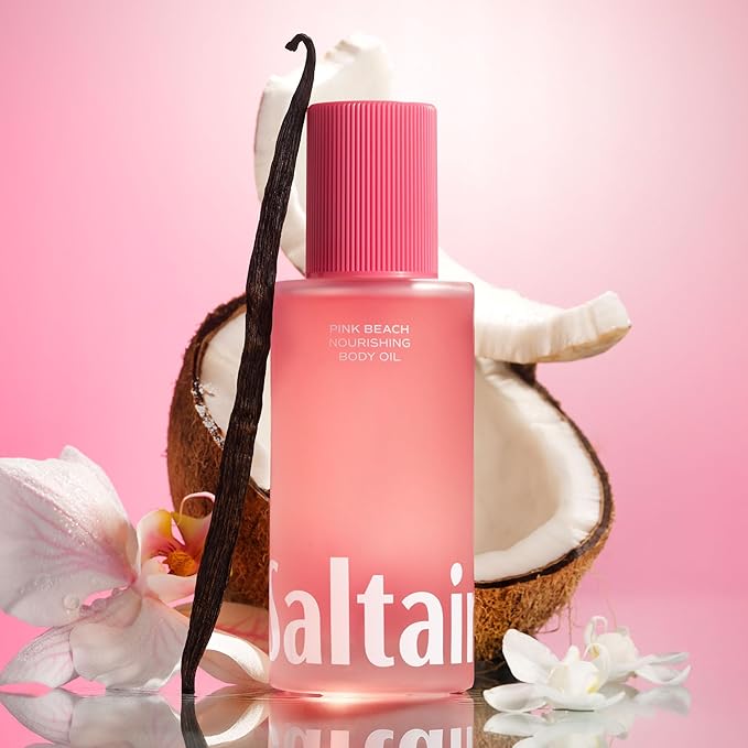 Saltair Serum Deodorant and Body Oil Bundle – Aluminum-Free AHA Deodorant 2 Pack (2 x 1.7oz) and Hydrating Pink Beach Body Oil (4oz) – Skincare Essentials for Daily Use