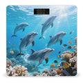 Cute Dolphins Weight Scale Cute Bathroom Scale for Body Highly Accurate Digital Weighing Machine for People Compact LCD Display Scales with Sturdy Toughened Glass Scales