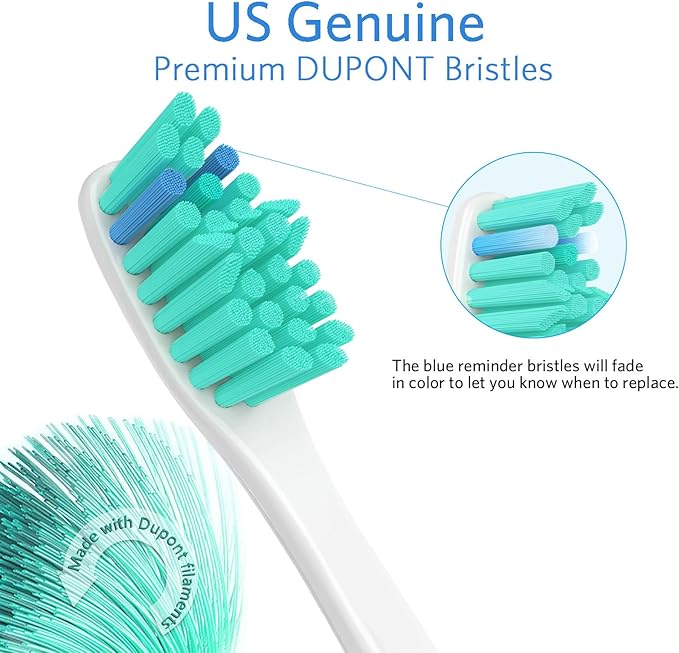 Replacment Heads Compatible with Philips Sonicare for E-Series Essence for Xtreme for Elite for Advance and for CleanCare Electric Toothbrush Toothbrush Replacment Heads Refills 6 Pack
