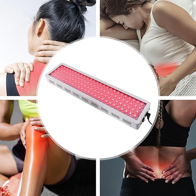 1000W Red Light Therapy Device for Body Skin. Near Infrared Light Therapy Dual Chip 660nm 850nm 200pcs Clinical Grade LEDs High Power Red Light Panel for Recovery Skin Health Pain Relief.