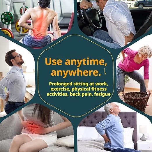 Escovia Back Belt Escovia 3 in 1 Sciatica Belt Rechargeable Lumbar Support Brace for Lower Back Pain Relief Portable Wireless Massager for Men &amp Women Massage Relaxation