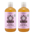 Herbal Body Wash Lavender by Moon Valley All Natural Ingredients No Parabens Vegan Moisturizing Essential Oils Two Pack