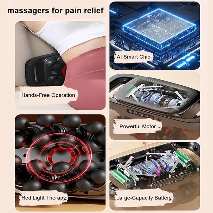 20 Head Deep Tissue Massager with 3 Modes &amp 30 IntensitiesElectric Neck Massager for Muscle RecoveryFascia Blaster for NeckBackShouldersLegsIdeal Gifts for WomenMen(White)