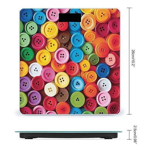 Colorful Buttons Smart Scale for Body Weight Accurate Bathroom Scale with LED Display Digital Weight Scales Weighing Machine High Precision Scales for Bath Home