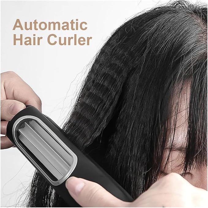 Professional Automatic Wave Hair Styler - Rotating Ceramic Curling Iron for Volumizing Fluffy Waves(US)