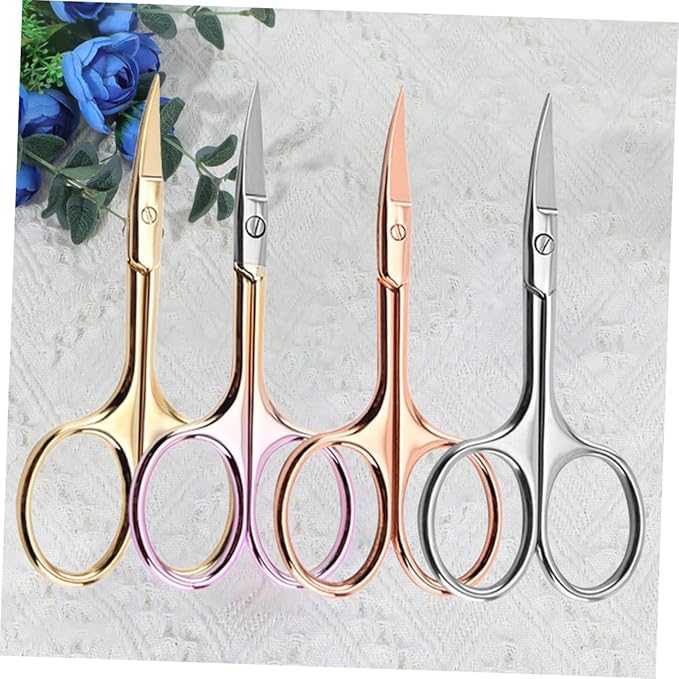 Balacoo Sets Beard Trimming Scissors for Men Mustache Trimmer Scissors Stainless Steel Barber Shop Pcs Random