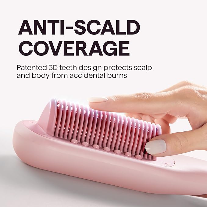 Wavytalk Pro Steam Hair Straightener Brush Steamline Pro 3 in 1 Straightening Brush Steam Reduces Damage Nourishes Hair and Expedites Straightening
