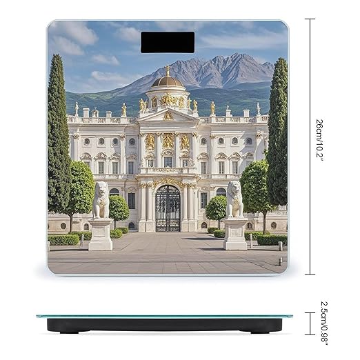 Palace Scale for Body Weight Highly Accurate Digital Bathroom Body Scale Digital Bathroom Scales for People Anti-Slip Large LCD Display Smart Scales
