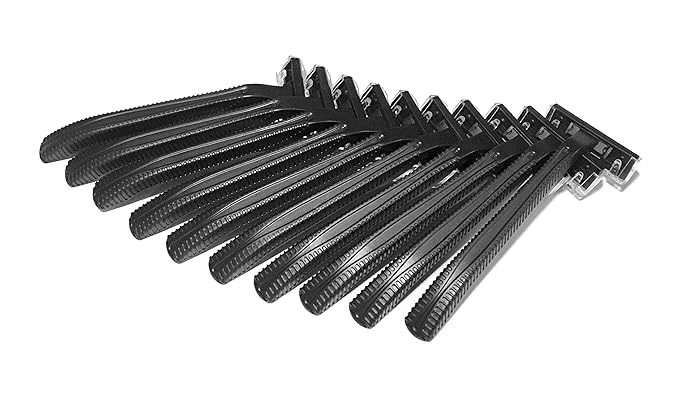 1000 Box of Low-Cost Bullet Blades Black Razor Blades Disposable Stainless Steel Hospitality Quality Shavers High End Twin Blade Razors for Men and Women