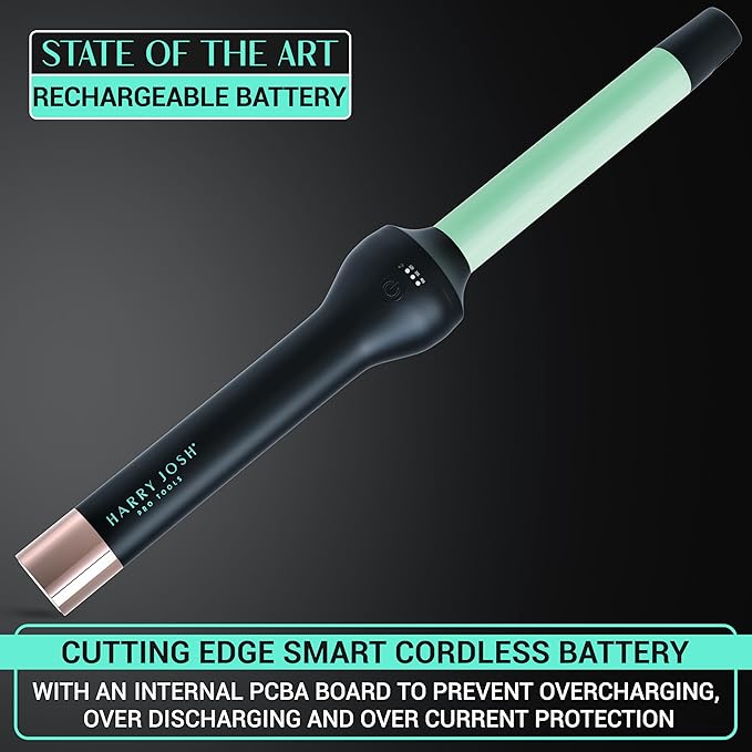 Pro Tools Cordless Ceramic 1 Curling Wand Ceramic Barrel for Long-Lasting Curls &amp Waves Rechargeable Travel-Friendly Hair Tool