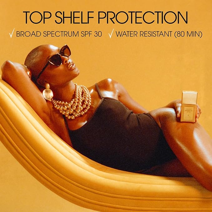 VACATION Shimmer Oil SPF 30 by Vacation Shimmering Body Sunscreen Water-Resistant Enhances All Skin Tones Dermatologist-Tested Vegan Travel Size 2.9 Fl. Oz.