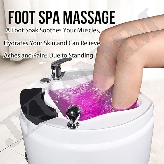 Acrylic Footbath Foot Soak Tub Acrylic Pedicure Sink with Heat and Massage Pedicure Bowl Salon Massage Equipment Home Foot Bath Special for Hotel Foot Bath Club for Foot Soaking H