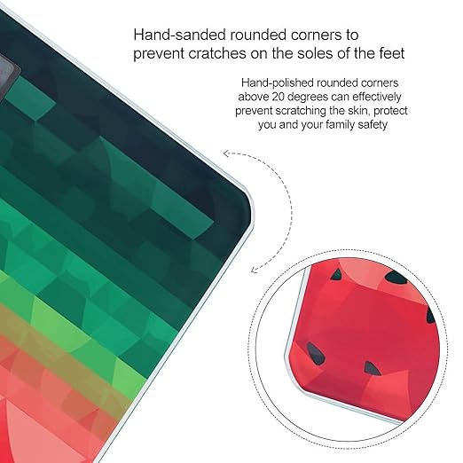 Gradient Watermelon Scale for Body Weight Highly Accurate Digital Bathroom Body Scale Digital Bathroom Scales for People Anti-Slip Large LCD Display Smart Scales
