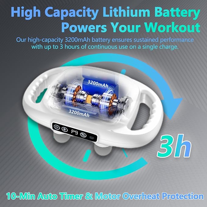 6 Head Massage Gun Deep Tissue with 9 Levels &amp 9 Modes Electric Massager Tool for Legs Arms Waist Back Buttocks - Full Body Muscle Pain Relief Ideal Gifts for Women Men Mom and Dad