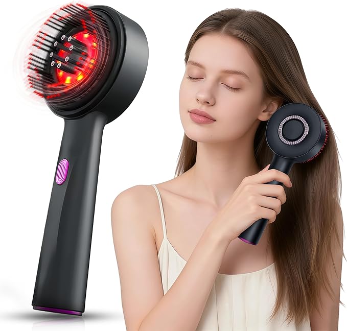 3-in-1 Rechargeable Scalp Massager Hair Growth Oil Applicator Gentle Scratching &amp Kneading IPX7 Waterproof Electric Head Massage Tool for Home Spa Portable Scalp Brush for All Hair Types