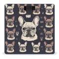 I Love French BulldogScale for Body Weight with LCD High Precision Weighing Scales Fashion Sturdy Tempered Glass Weight Scales Easy-to-Read Digital Bathroom Scale for Daily 400lb