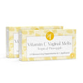 Femallay Organic Vaginal Melts – Pineapple 2 Pack – Moisturizes and Refreshes – 14 Count + Applicator