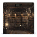 Book Room Mysterious Library Bathroom Scale Automatic Power On/Off Body Scales LCD Backlight Display Square Digital Scale Rounded Corners Bathroom Scales for Home Bedrooms
