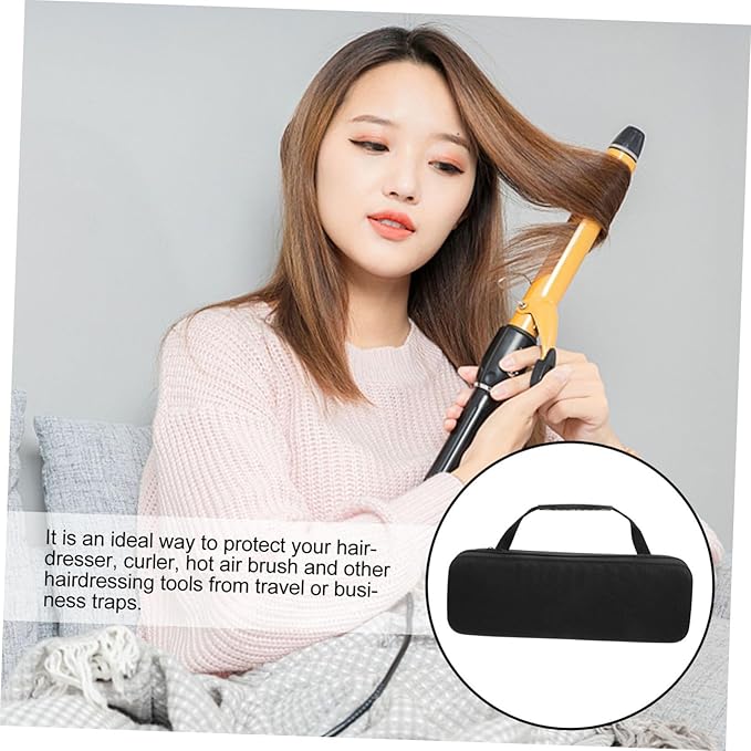 WOONEKY Travel Hair Brush Case Hair Curler Bag Travel Case Compact Lightweight