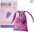 DIVA Cup Model 1 &amp Pouch - Medical Grade Silicone Cup for Period Care - Reusable Menstrual Cup - Up to 12 Hours of Wear - Model 1 (for Medium to Heavy Flow) Plus Retro DivaPouch