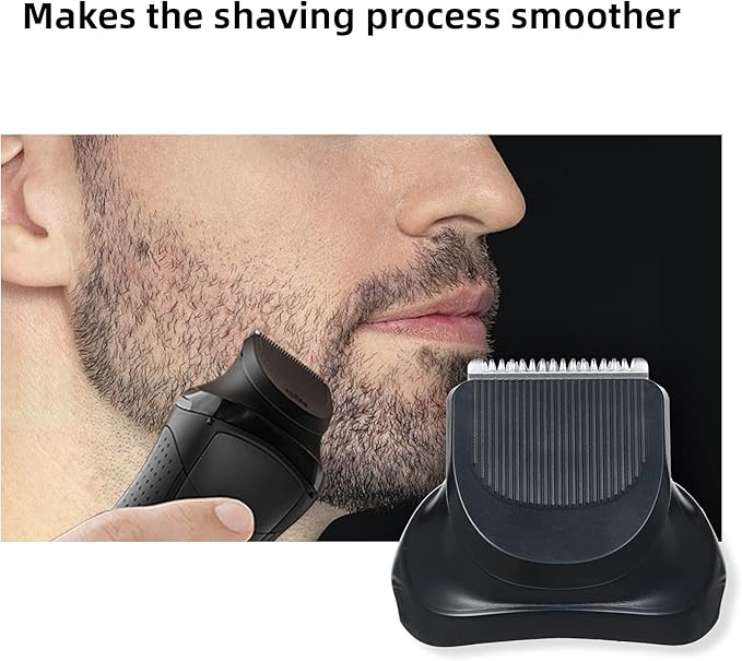 Electric Shaver Head Replacement for Braun Series 3 &amp 5 Beard Trimmer with 5 Limit Combs Shaver Head Razor Blade