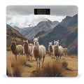 Llamas in The Andes Bathroom Scale Automatic Power On/Off Body Scales LCD Backlight Display Square Digital Scale Rounded Corners Bathroom Scales for Home Bedrooms