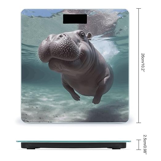 Diving Hippo Digital Bathroom Scale for Body Weight Weighing Scale with Backlit LCD Display High Precision Measurements &amp Measures Weight Up to 180kg