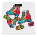 Colorful Roller Skates Weight Scale Digital Electronic Scales Bathroom Scale Larg LCD Backlight Display High Precisio MeasurementsTempered Glass