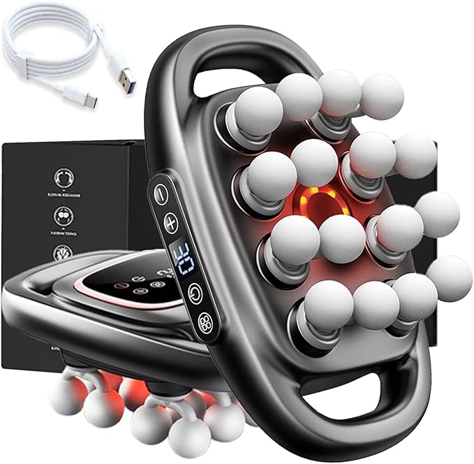 16-Head Massage Gun Deep Tissue Back Massager Gun for Pain Relief Deep Tissue with 9 Modes 30 Intensities Quiet Muscle Massage Gun for BackShoulders Legs Foot Body Muscle