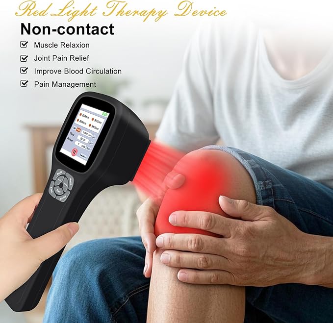 HIAiL Red Light Therapy Device for Body10x650nm 5x808nm 5x905nm 5x980nm Near Infrared Light Therapy for Pain Upgraded Cold Therapy Machine for Knee Back Muscle Relax Pain Relief