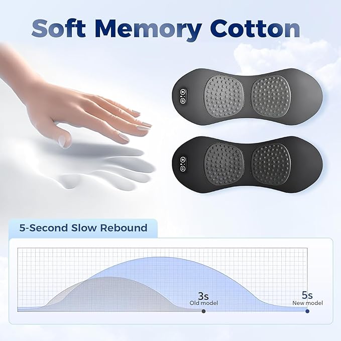 Triple Fusion Back Massager Upgraded 3 in 1 Neck Shoulder Electric Backs Massagers with Traction Vibration &amp Heat (Dark Gray)