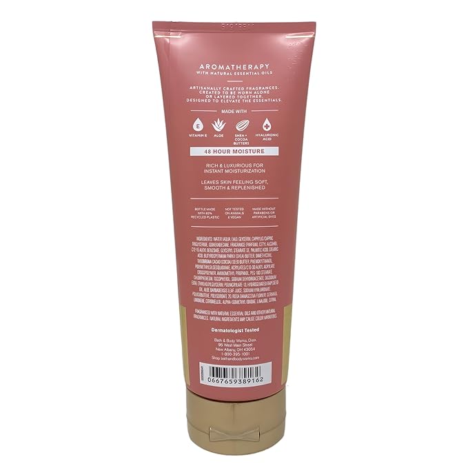 Bath &amp Body Works Aromatherapy Heirloom Rose - Ultimate Hydration Body Cream and Body Wash + Foam Bath - with a Creamy Rose Bar Soap