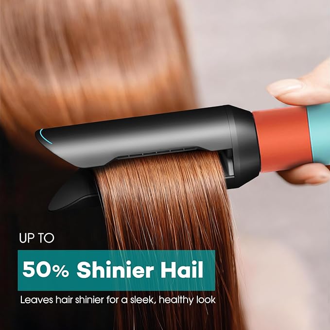 Hair Straightener Attachment for Dyson Airwrap HS01 HS05 HS08 Pre-Styling Dryer Brush for Curly Hair Professional Salo Hair Accessories (Black)