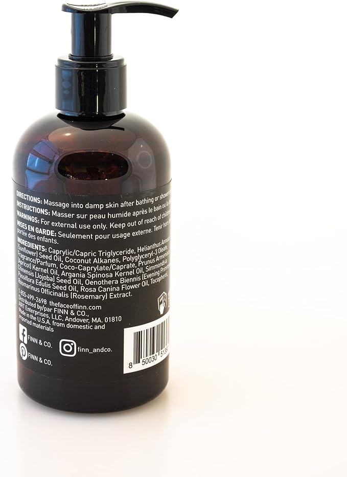 FINN &amp CO. Black Sand Body Wash and Body Oil Bundle - Moisturizing Skincare Set with Beach Inspired Scent - Lightweight Paraben &amp Cruelty Free - Gentle Nourishing Formula for Men &amp Women