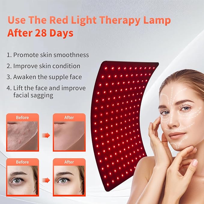 Red Light Therapy for Body Infrared Light Therapy Lamp with Stand Portable 660nm 850nm Red Light Therapy for Face Body Back Home Heating Red Light Therapy for Women Men