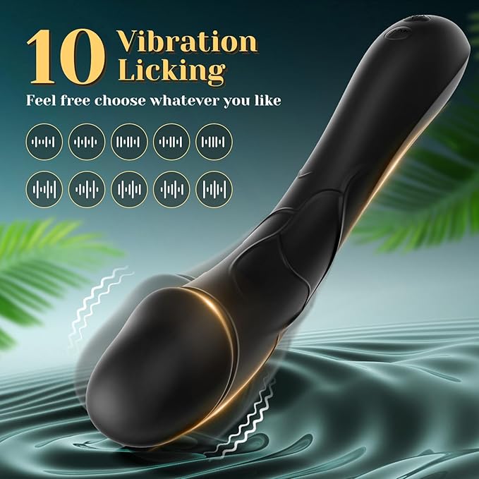 Heating Vibrating Massager -Clitioral Sucker Silent Relaxes Muscles 10 Modes Vibratorsmassager Electronic for Foot Or Neck Waterproo Personal for Adult Tools Couples Relaxation WR05 (Black)