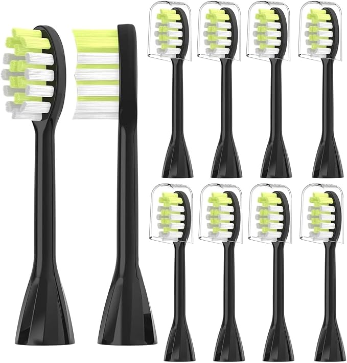 4Pack Replacement Toothbrush HeadsCompatible for Ph One Soni Care Electric Toothbrush Head HY1100 HY1200 BH1022(8pcs Black)