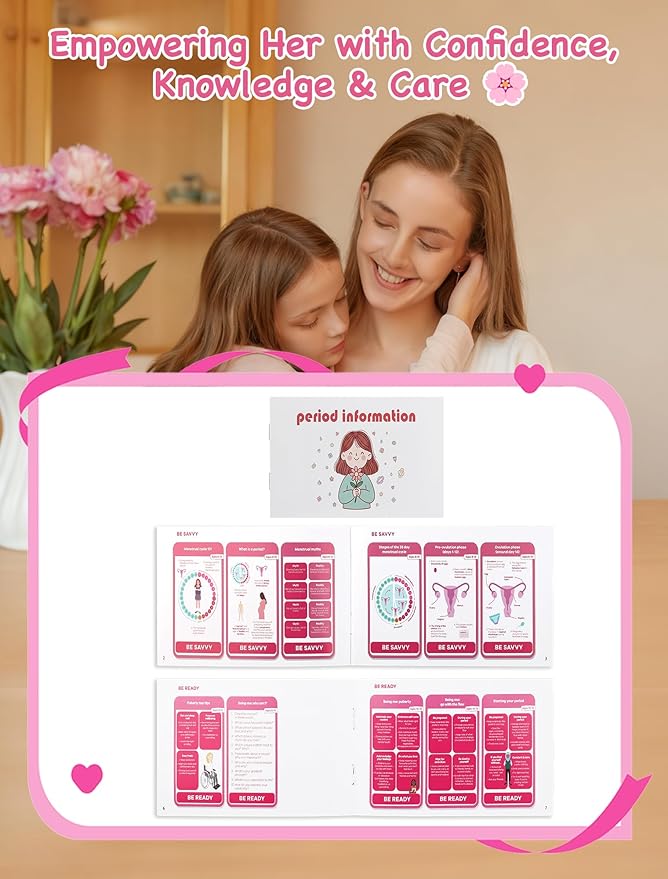 First Period Gift Kit for Girls 9-12 | Complete Tween Period Set with Daisy Yellow Bag Leak-Proof Panties Teen Pads Wipes Diary Nail Stickers &amp More – Perfect for School &amp Travel (M)