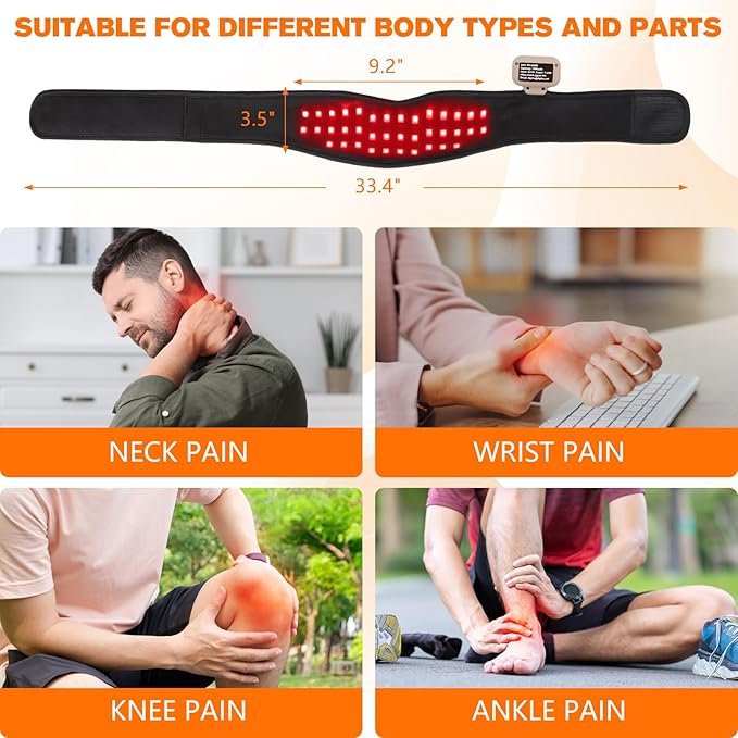 Cordless Red Light Therapy for Neck Chin Firming and V Face Lifting Portable 8 Color Light Therapy Wrap for Hand Feet Wrist Pain Relief Infrared Light Therapy Pad