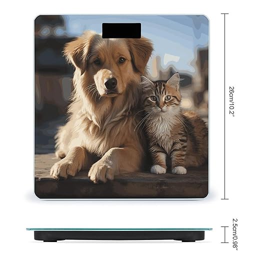 Cats and Dogs Bathroom Scale for Body Weight Bathroom Weighing Scale with Backlit LCD Display Highly Accurate Measures Weight Up to 180kg