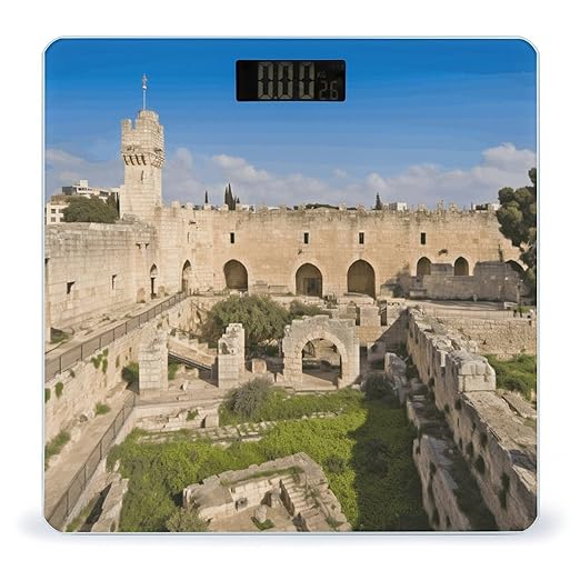 Israel at The Tower of DavidScale for Body Weight with LCD High Precision Weighing Scales Fashion Sturdy Tempered Glass Weight Scales Easy-to-Read Digital Bathroom Scale for Daily 400lb