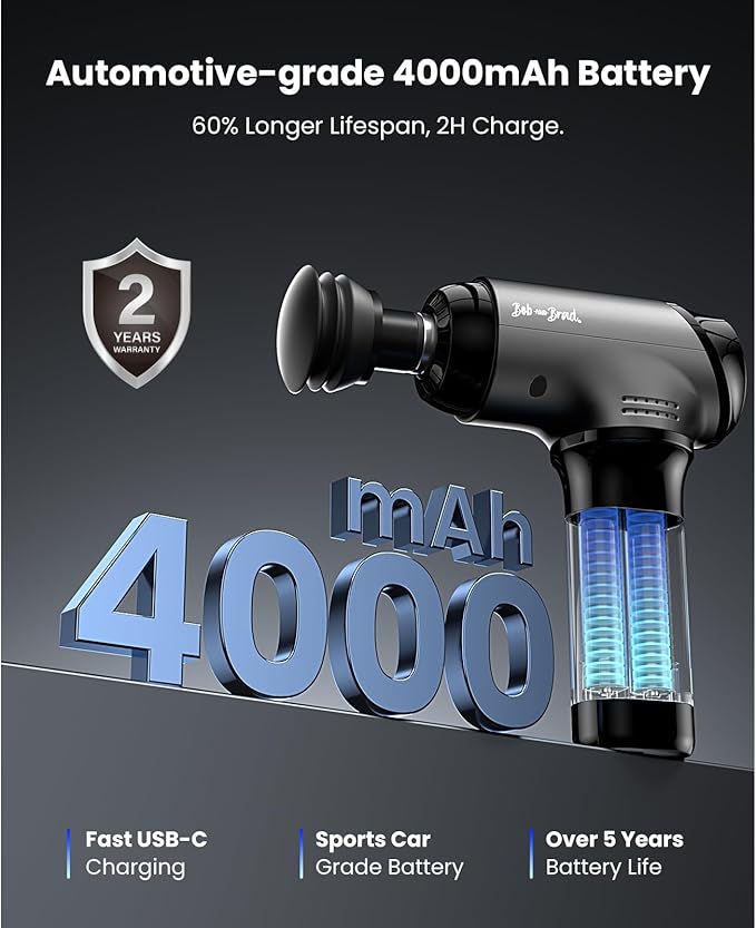 BOB AND BRAD D5 Pro Plus Massage Gun with Heat and T2 Pro Massage Gun with Heat and Cold