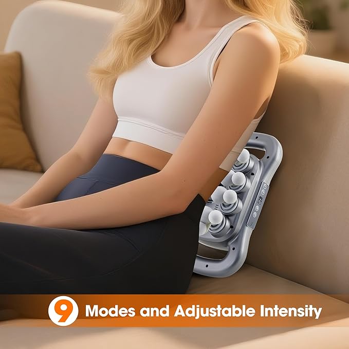 28 Head Massage Gun Set Deep Tissue Percussion Massager Electric Massage Tools with 9 Styles &amp Levels Dark Grey